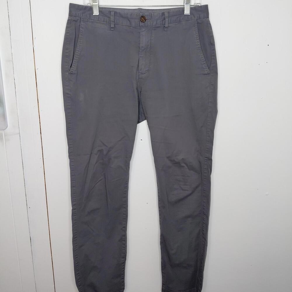Bonobos Pants Mens 31 Slim Fit Chino Dark Gray Office Casual Work Career